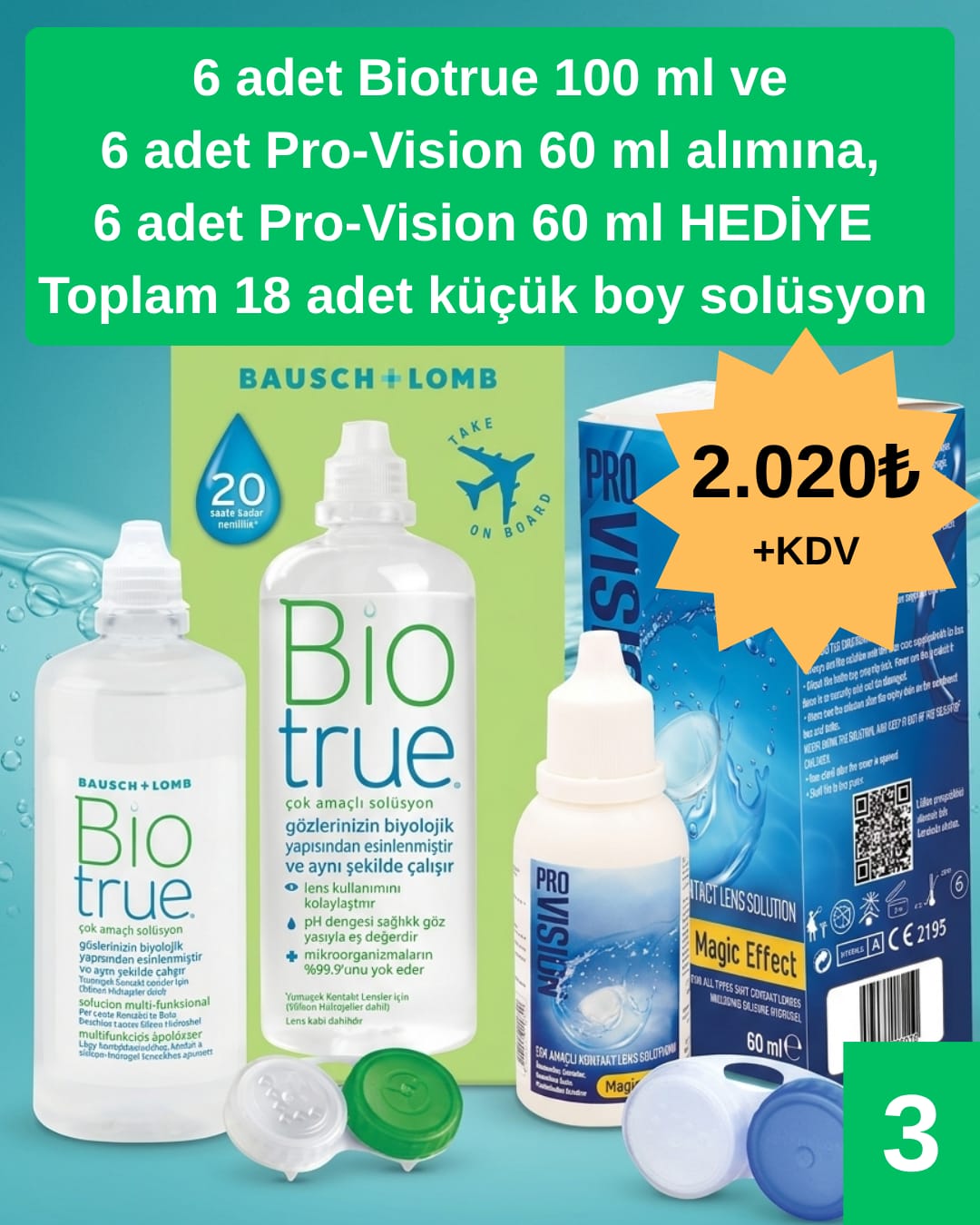 A3 KAMPANYA BIOTRUE 100ML&PV 60 ML 18'Lİ