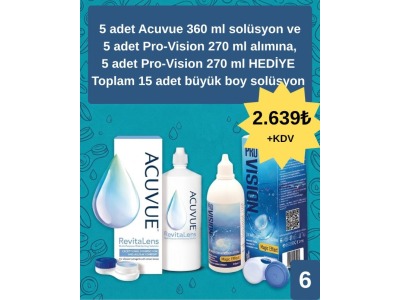 A6 KAMPANYA ACUVUE 360 ML & PRO 270 ML 15'Lİ
