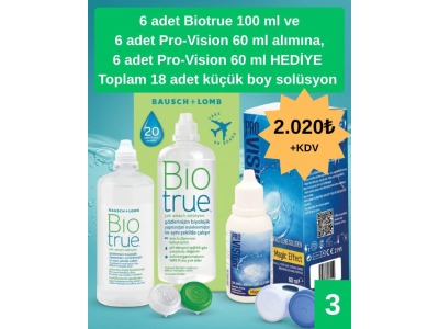 A3 KAMPANYA BIOTRUE 100ML&PV 60 ML 18'Lİ